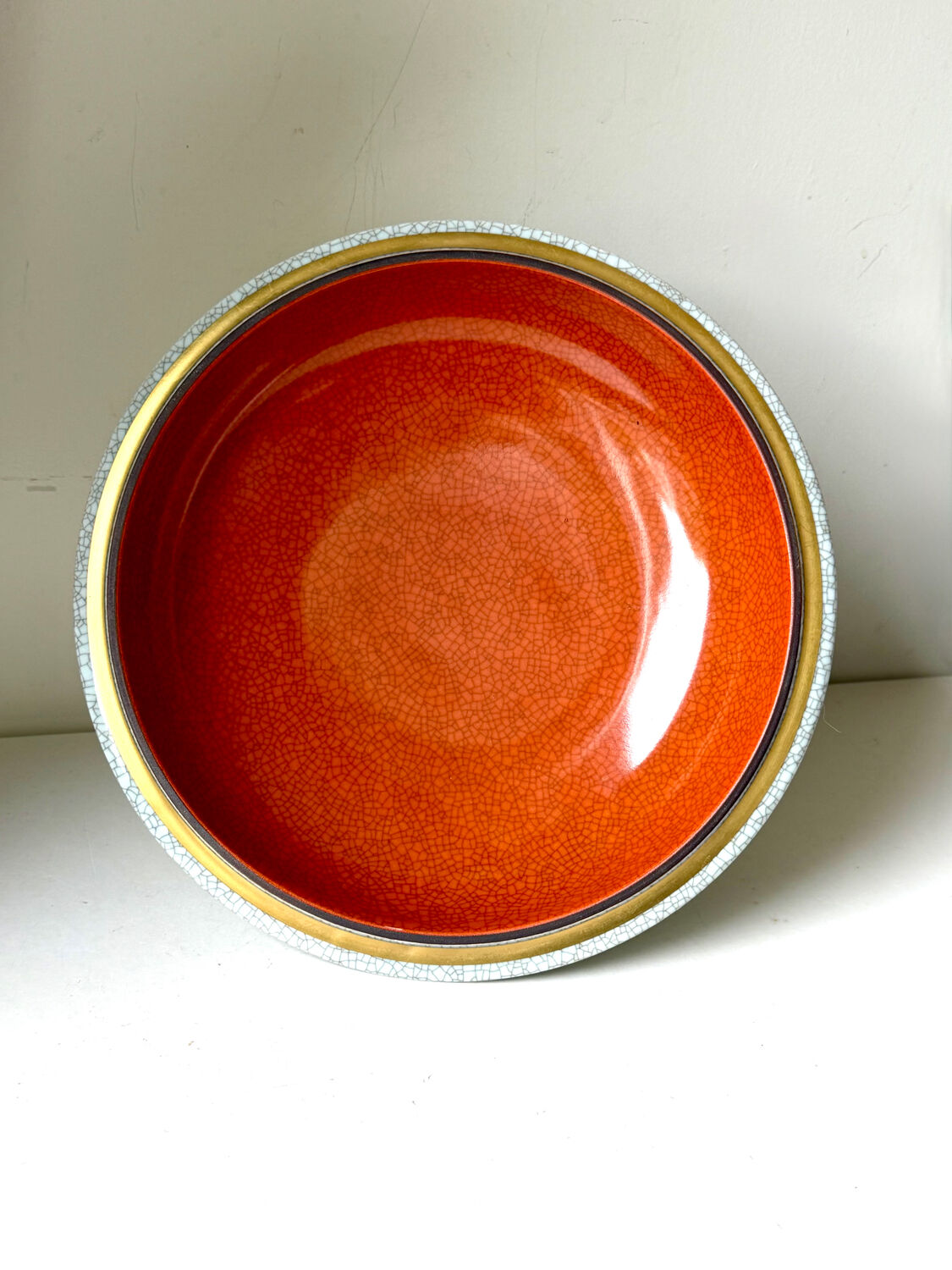 Royal Copenhagen  Porcelain crackle ware designed by Thorkild Olsen