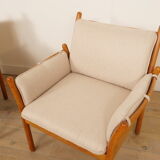 Set of 2 vintage armchairs | Illum Wikkelsø for Silkeborg | Model Genius | Teak