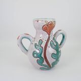 Large vase with handle by Daniel Etienne in Vallauros