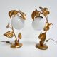 Ensemble de 2 lampes de table florentines d'Italie, années 1960