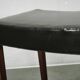 1960s Danish Modern Wood and Black Leather Stool