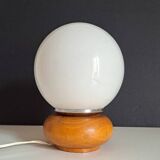 Wooden bedside lamp