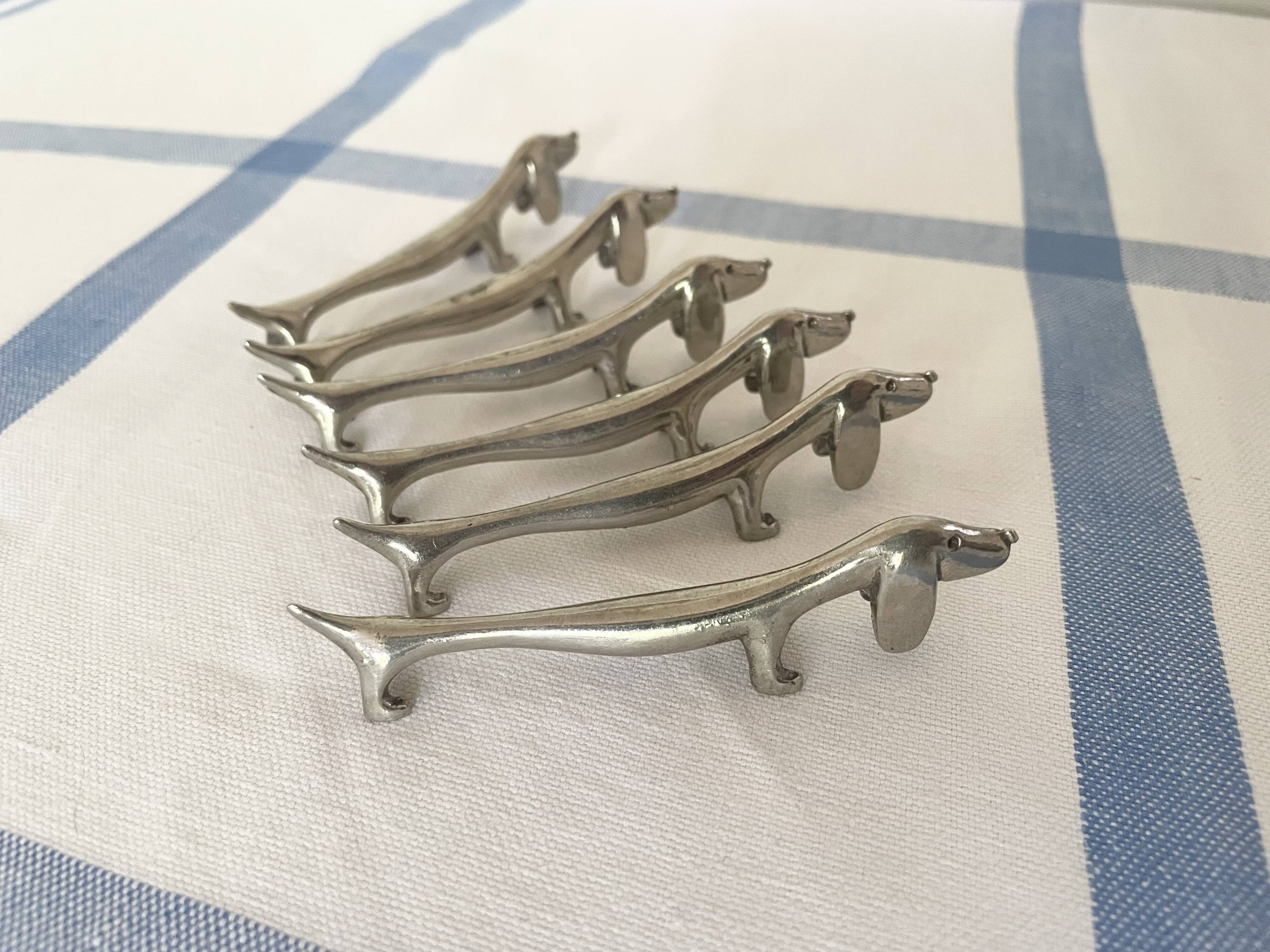 Knife holder dogs bassets metal