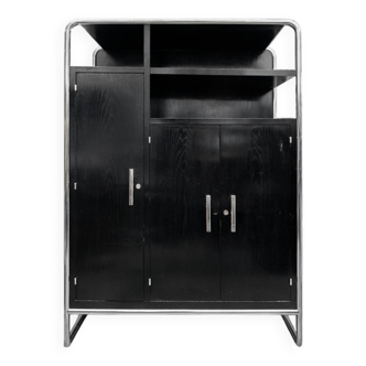 Buffet en acier et bois,  Bruno Weil pour Thonet, années 1930