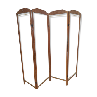 Carved wooden screen 4 panels