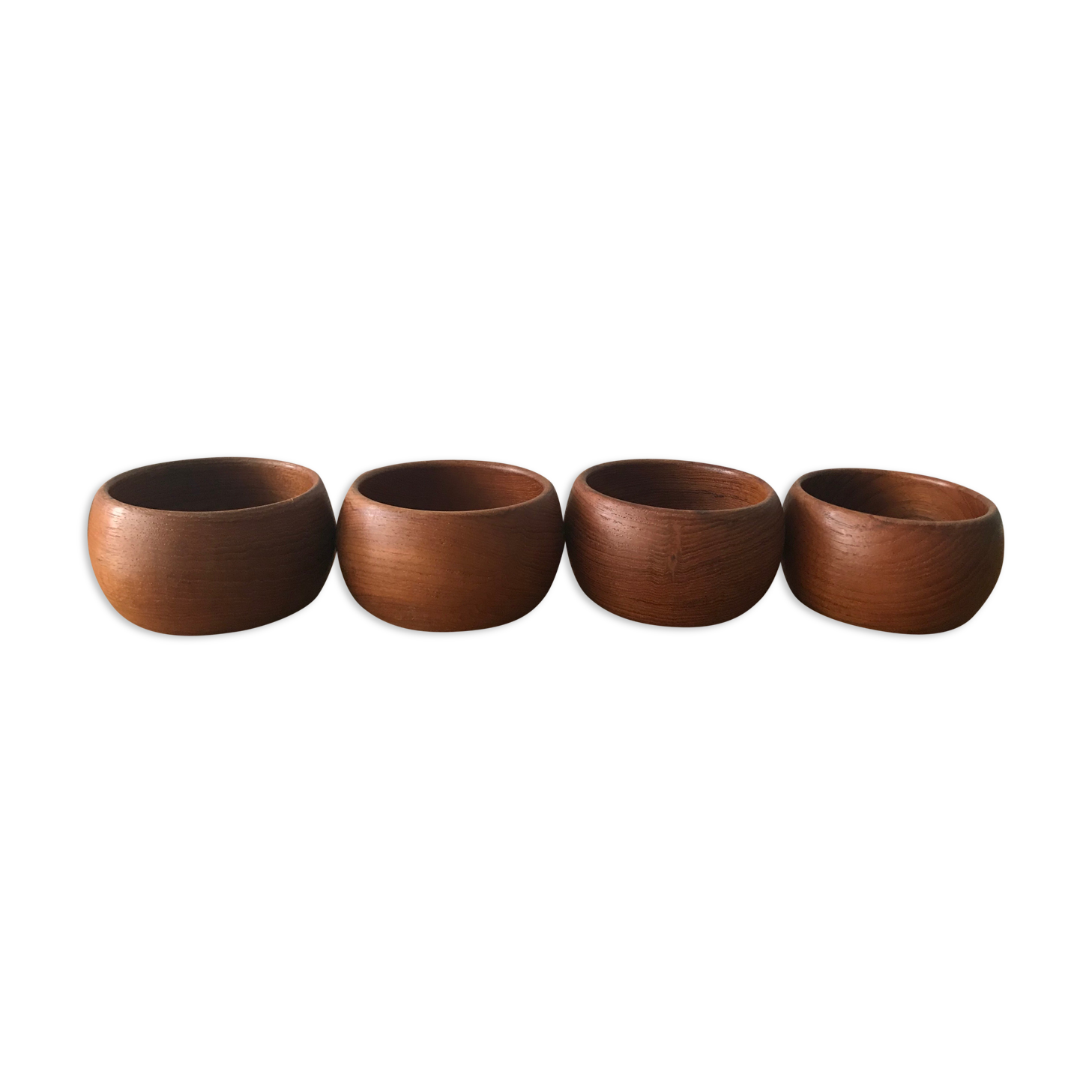 4 Scandinavian teak bowls