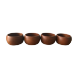 4 Scandinavian teak bowls