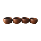 Set de 4 bols teck scandinave