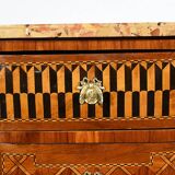 Rosewood and Mahogany chest of drawers, Louis XV / Louis XVI Transition style – Late 19th century