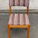 Scandinavian chair Baumann, solid beech wood with light beech and beige burgundy wool.