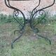 Antique wrought iron garden furniture set 1 table 2 armchairs 2 wagon green chairs