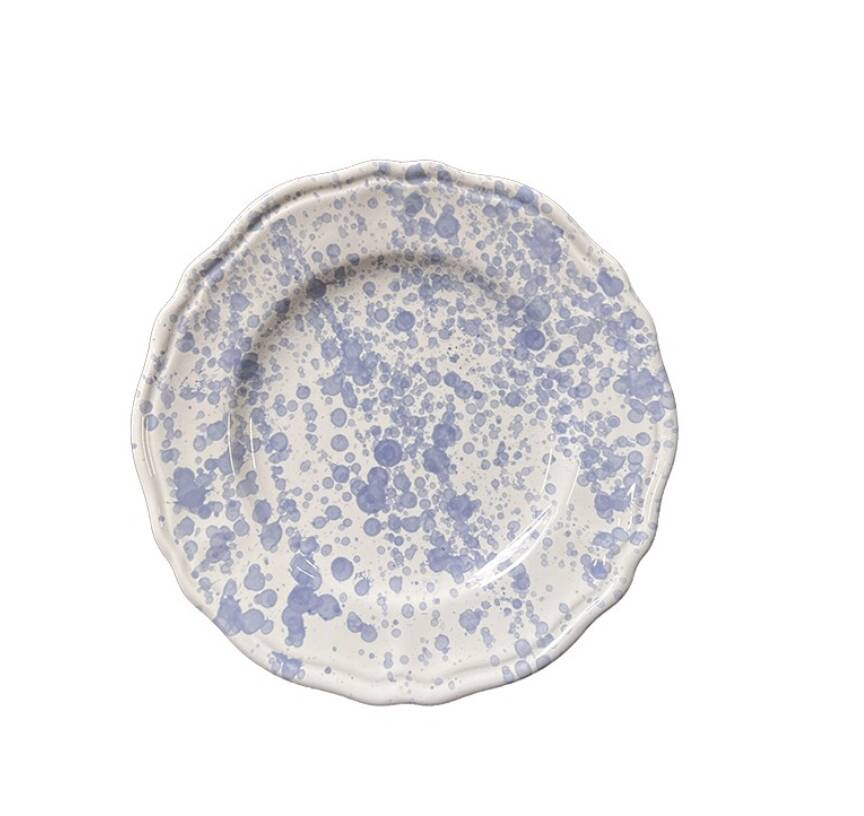 Sky blue dots plate 25cm