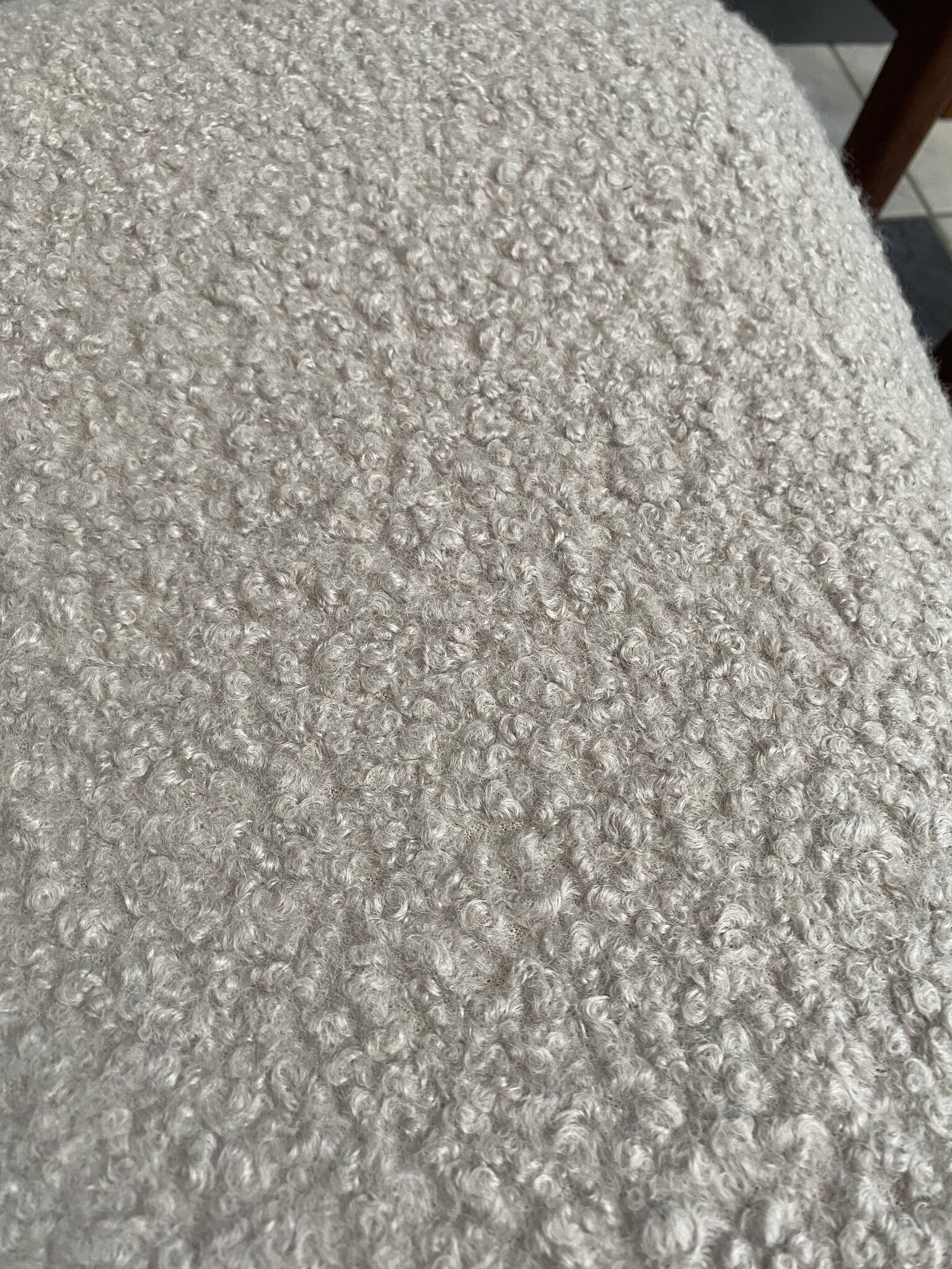 Set of 4 Kai Kristiansen dining chairs 1960s  in White Boucle