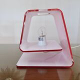 Calligaris luce lamp made in italy 2007 red plexiglass