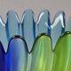 Vintage 1980s Walther Glas 'Solaris' Art Glass Swirl Bowl.