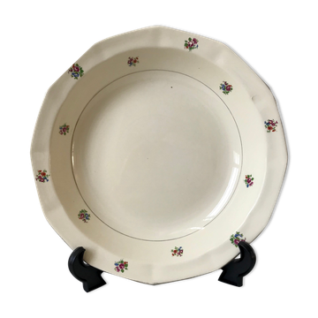 Hollow round dish DIgoin Sarreguemines years 40-50