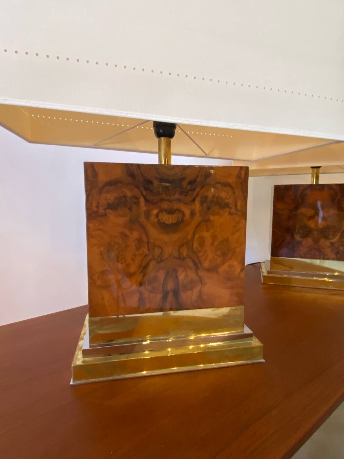 Pair of Jean-Claude Mahey lamps, 1975