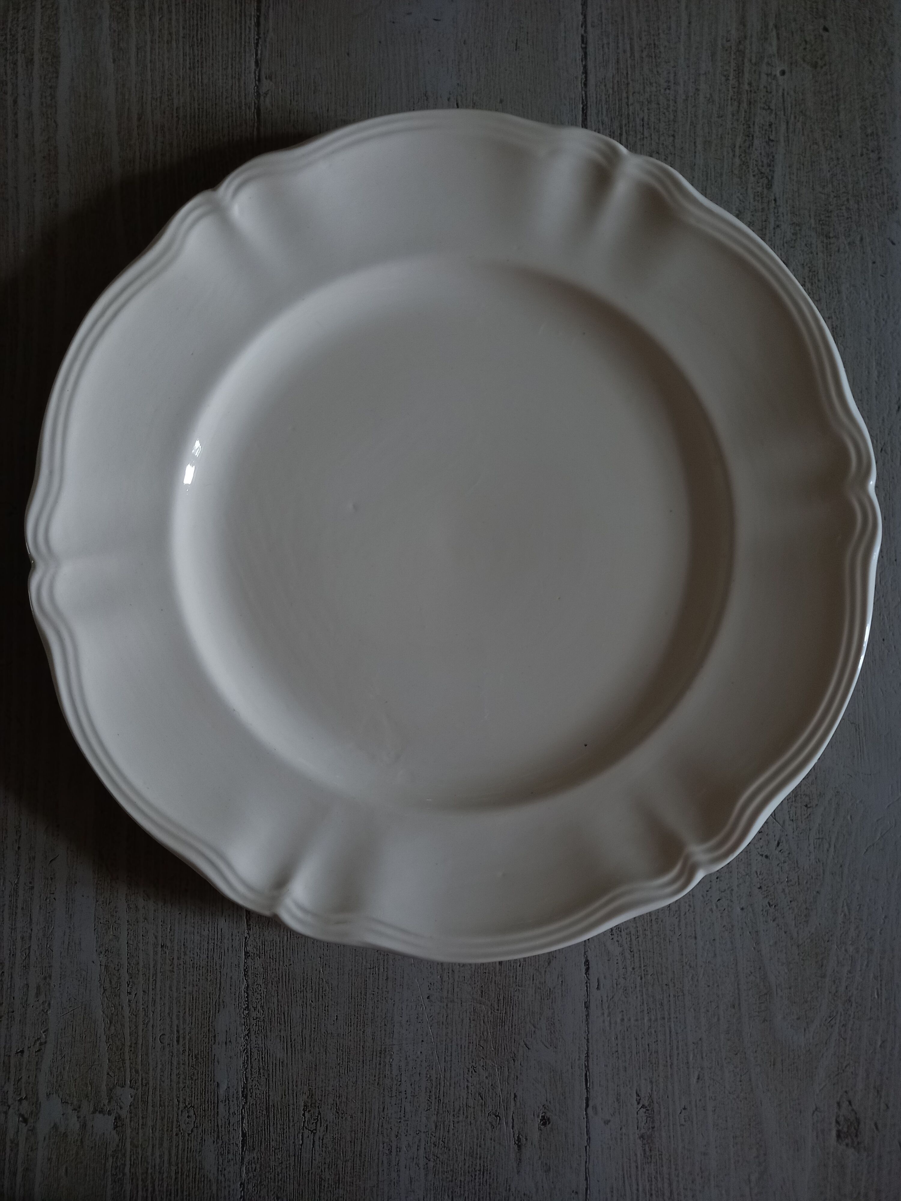 Flat "Ivoire" Sarreguemines (ø 34 cm)