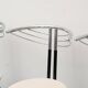 Set of 6 vintage chairs in chromed metal and white fabric, 1980s modernism