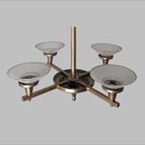 Chandelier Art Deco geometric shape, vintage c 1935