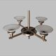 Chandelier Art Deco geometric shape, vintage c 1935