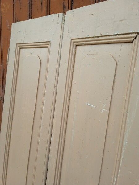 Set of 2 solid wood shutters with a 1940's patina
