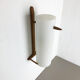 Teak and Glass Wall Sconces Light by Uno & Östen Kristiansson for Luxus, Sweden