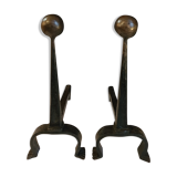 pair of cast iron chenet