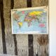 Vintage school map - from the “Political and physical world” - Edition Edigol Ediciones