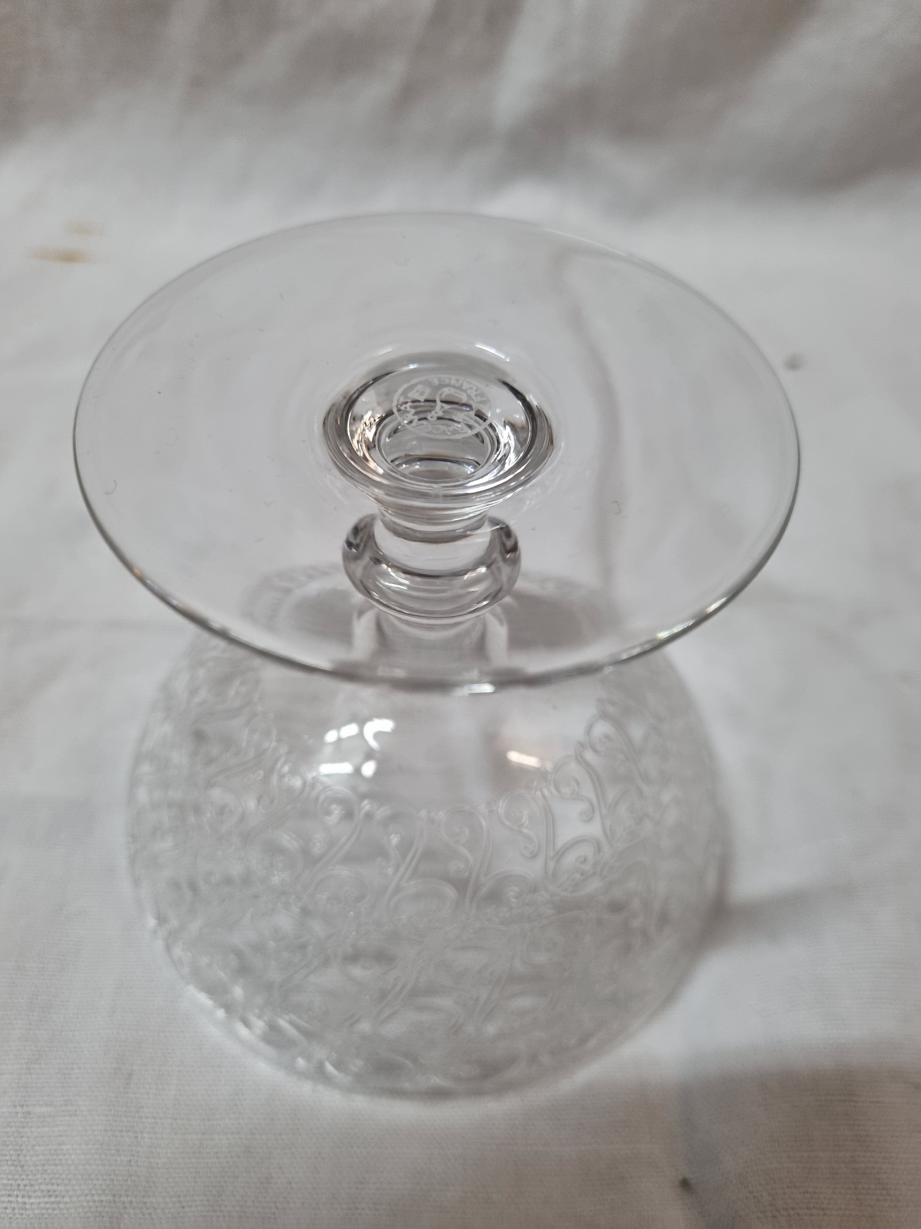 Baccarat crystal champagne glass, Rohan model, 1920
