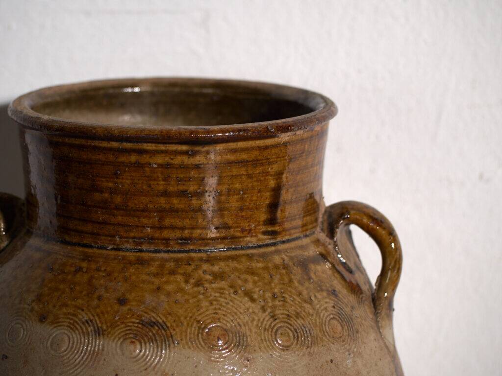 Vase ancien chinois en grès émaillé – Chine, vers 1900