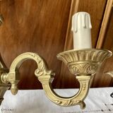 Pair of bronze wall lights