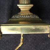 Bronze lamp foot fluted barrel with capitals