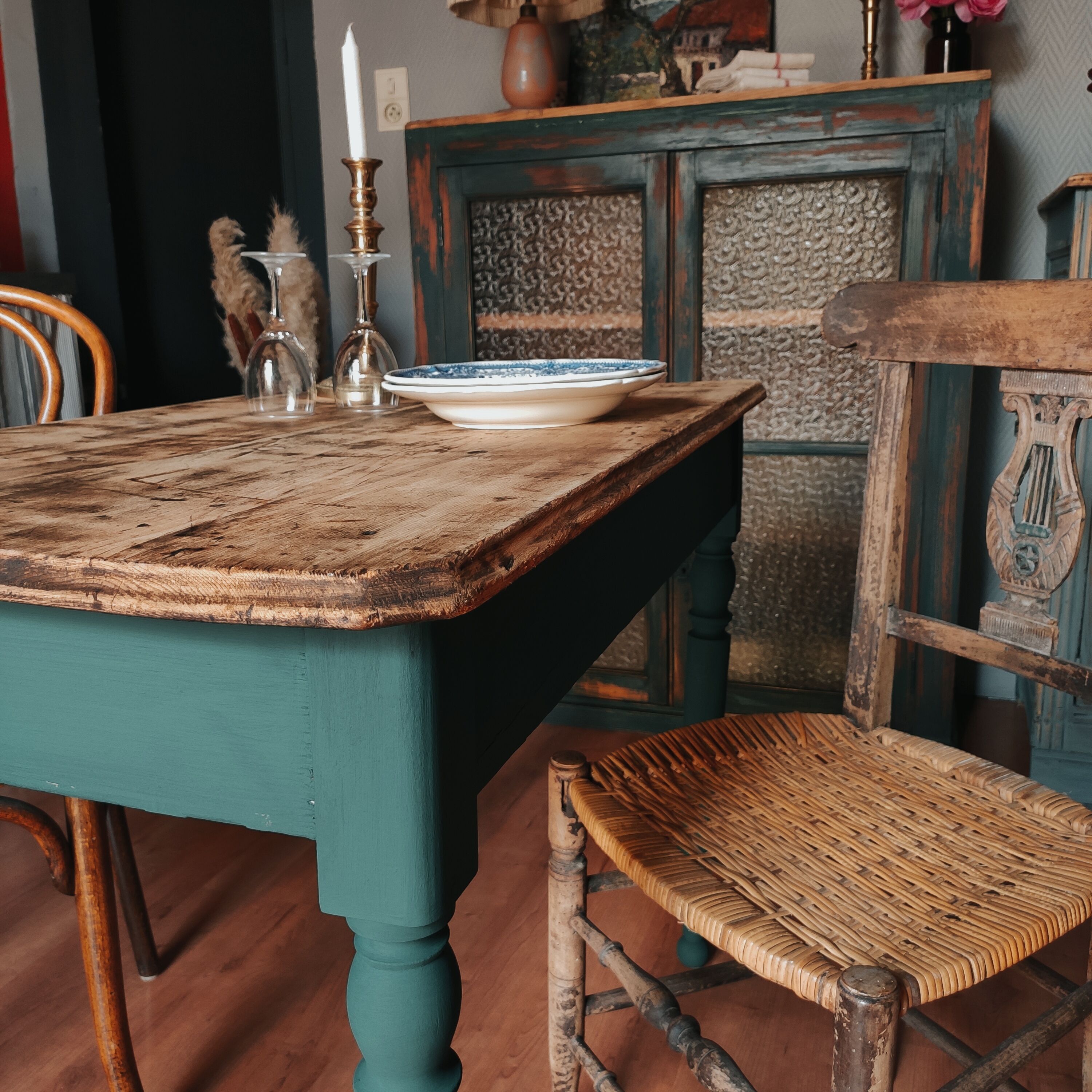 Old farmhouse table