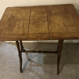 Napoleon iii walnut shutter table with marquetry villa massena nineteenth era