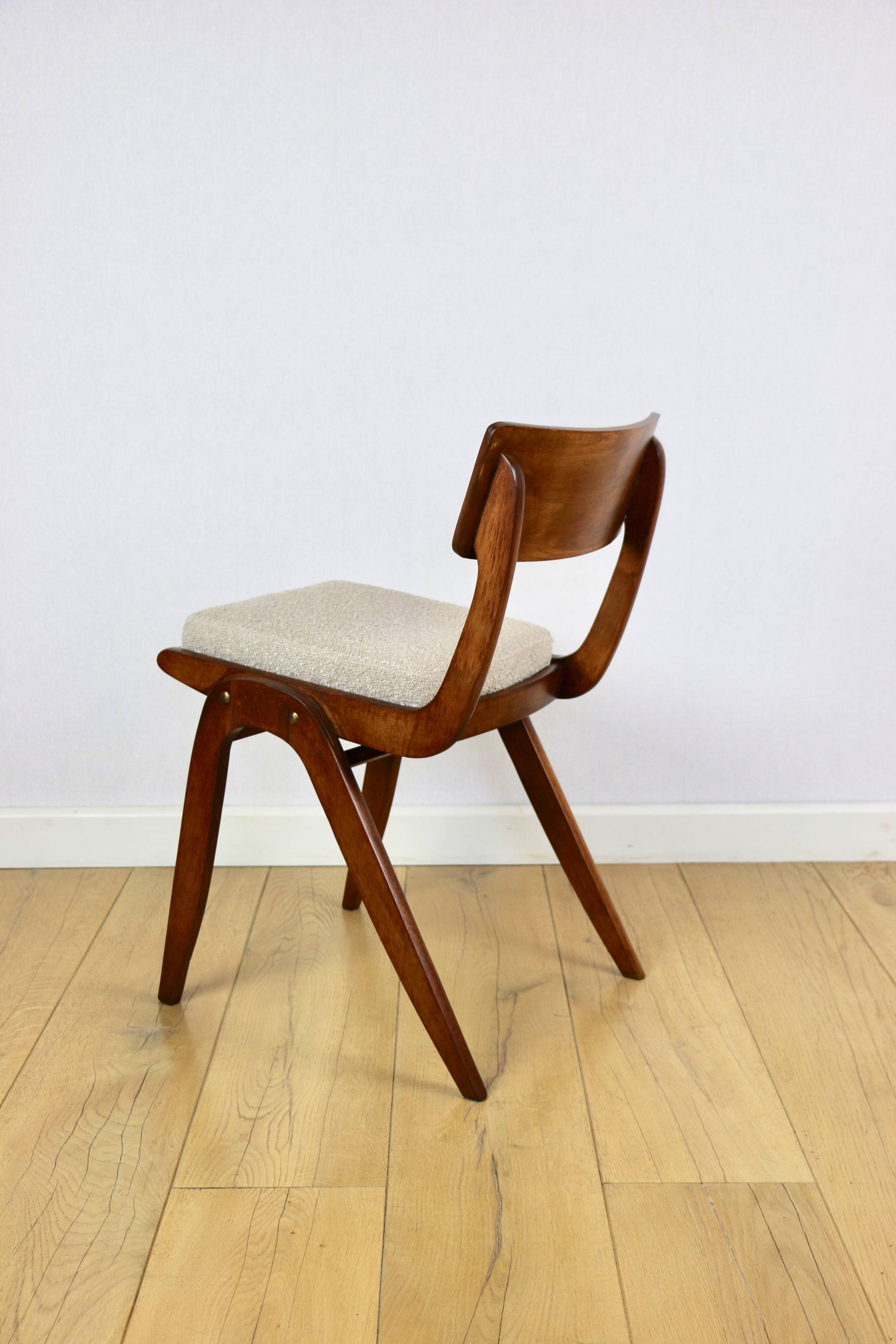 Skoczek Jumper chair beige boucle from the 70s