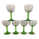 Green stemmed glasses
