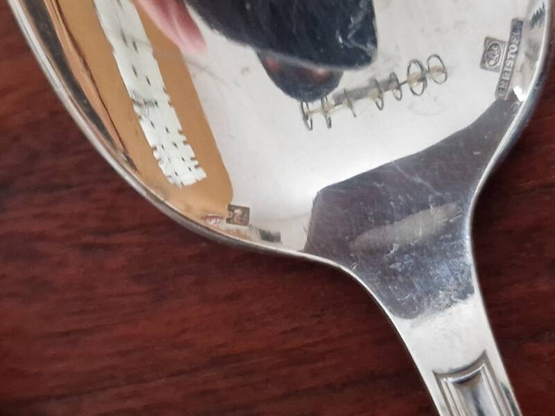 Christofle - Set of 11 Marot pattern silver-plated table spoons