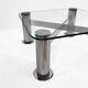 Pace Postmodern Coffee Table 1980s Vintage Retro Italy Chrome Glass