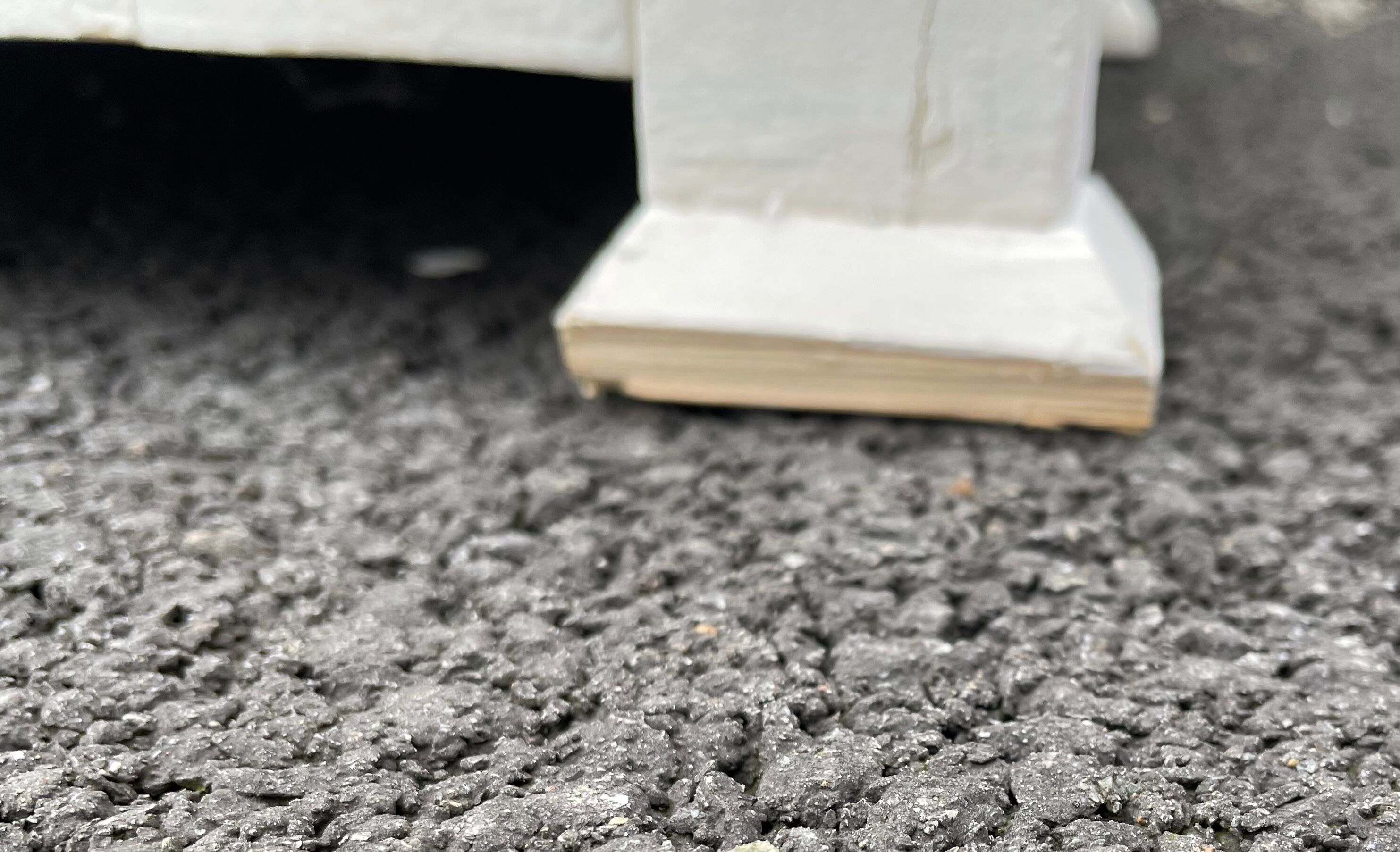 Moulded white sideboard