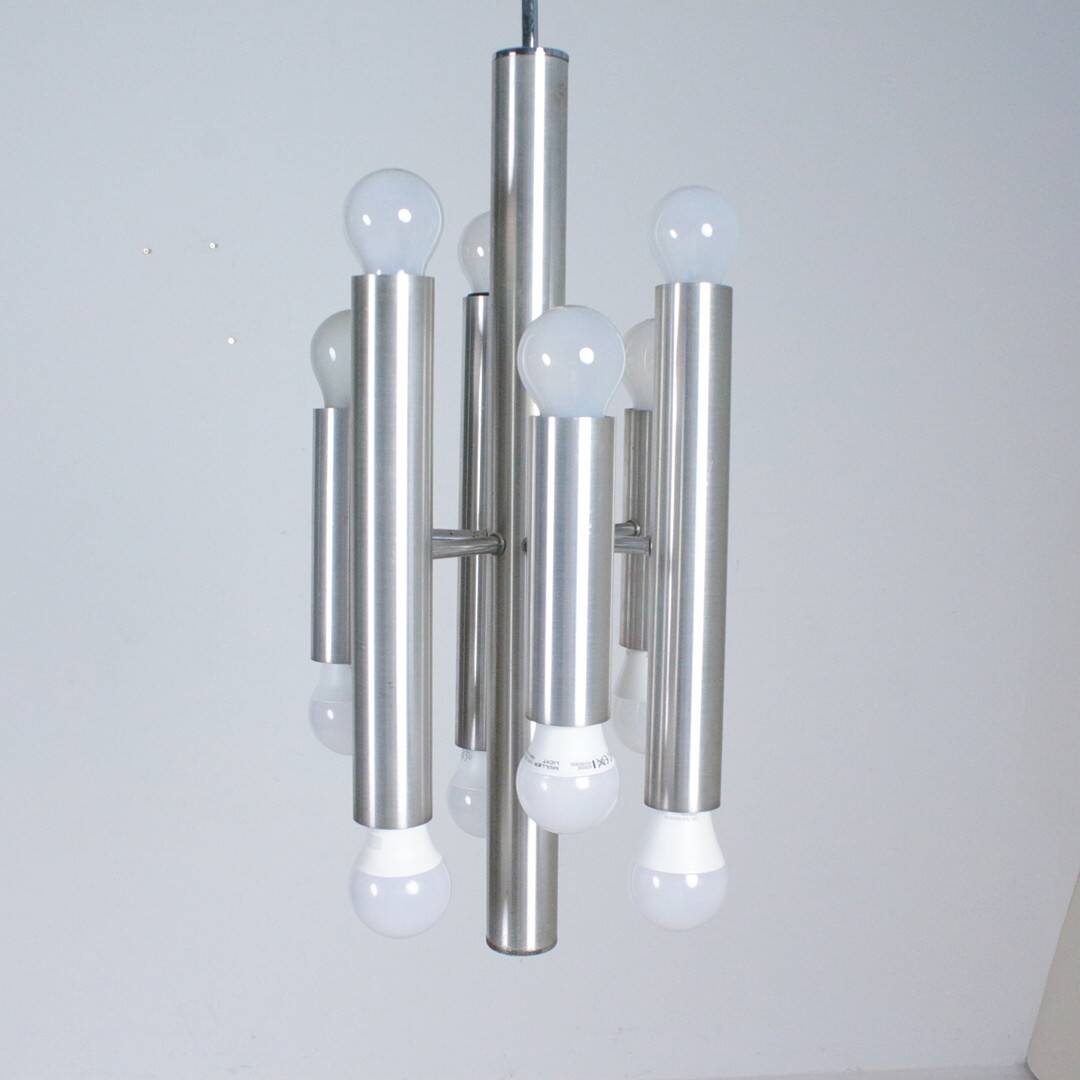 Sciolari chandelier in chrome metal