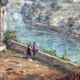 Ancient painting , Swiss landscape, signed and dated 1894