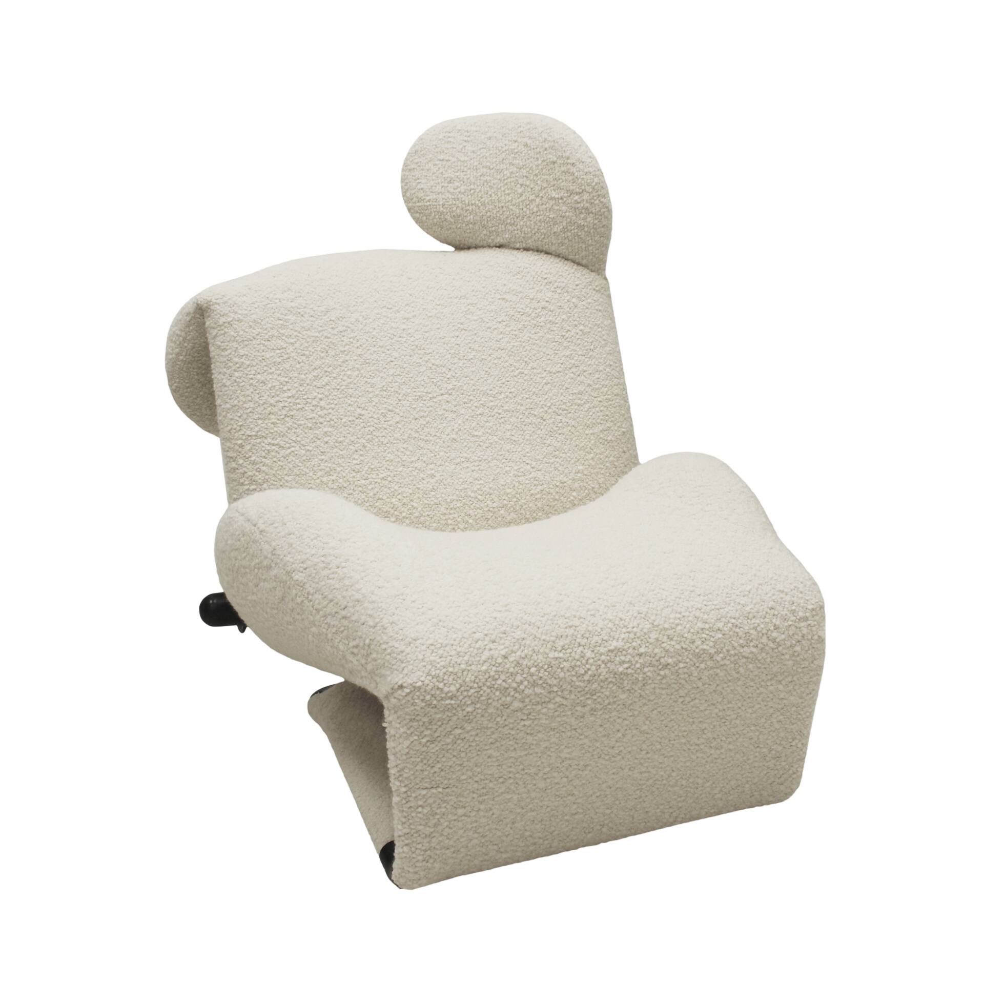 Wink White Armchair Designed by Toshiyuki Kita for Cassina, 1980s