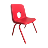Red child chair by robin day for ikea