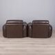 Pair of vintage 1970s brown leather armchairs designed by Ceriotti