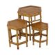 Vintage Set of 3 Bamboo and Rattan Side Tables / Nesting Tables – Boho Styl