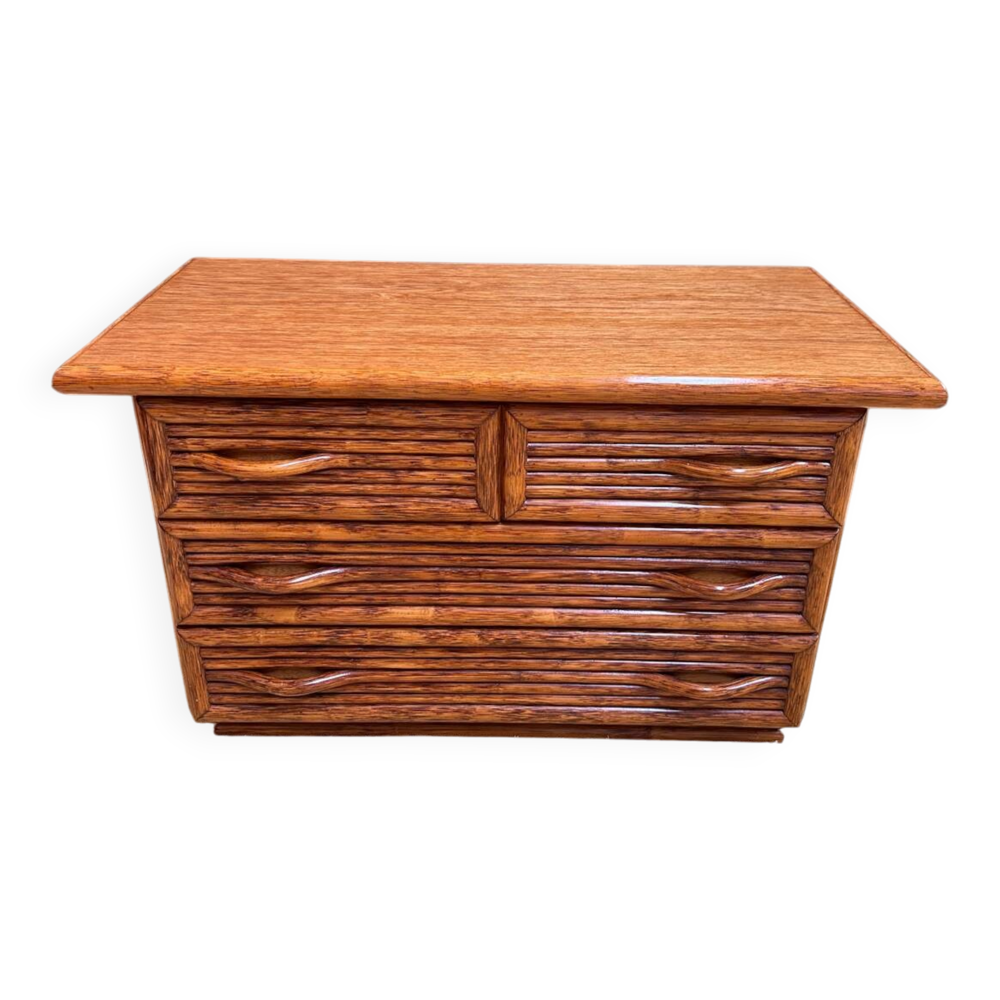 Maugrion bamboo chest of drawers for Roche Bobois