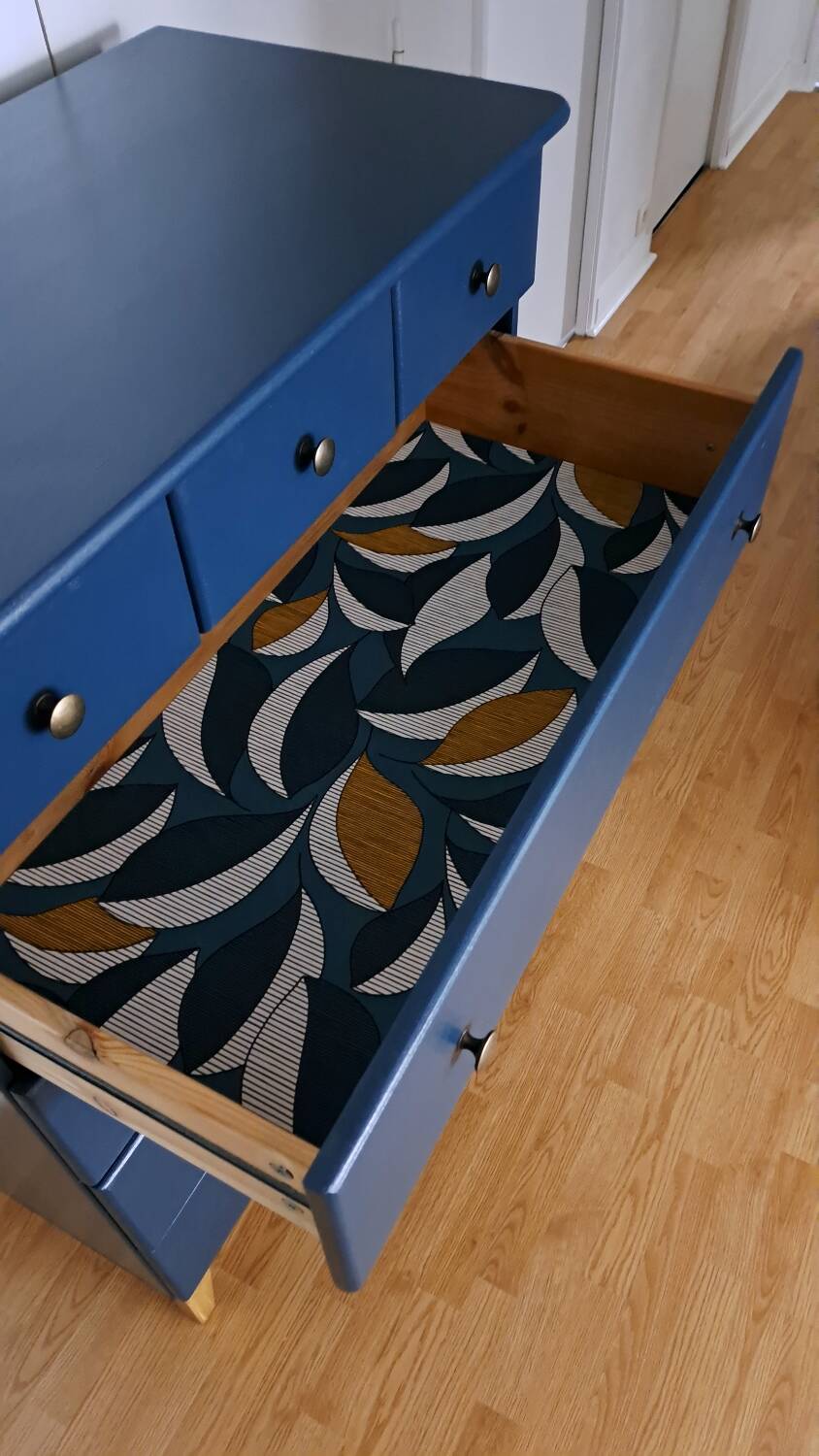 Rød Sødgren blue ganne 3 chest of drawers