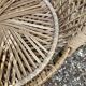 Set of 3 vintage rattan armchairs