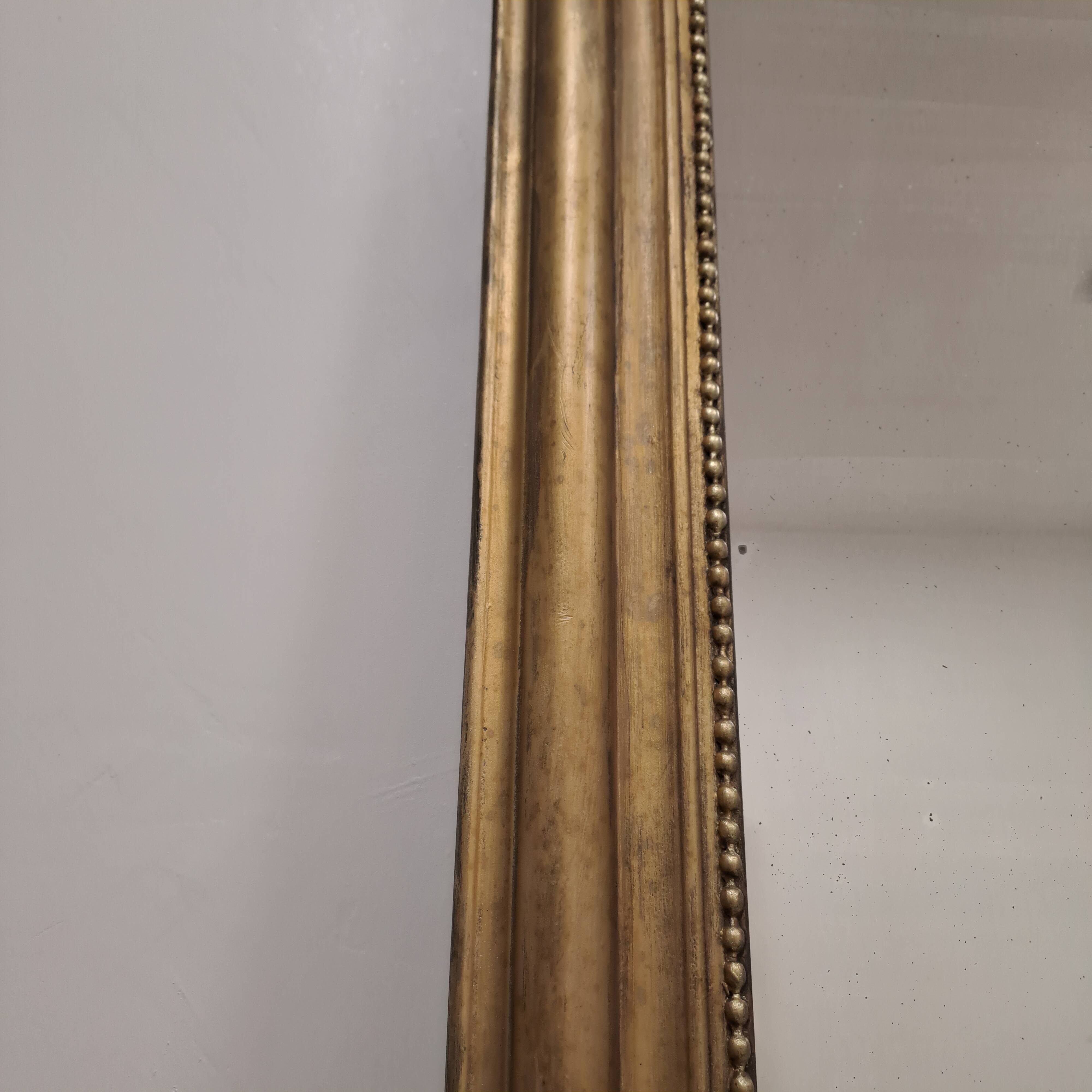 Large antique Louis Philippe gilded mirror